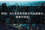 刚刚！汤头条免费观看现场画面曝光，意难平围观！