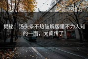 揭秘：汤头条不热破解版里不为人知的一面，太疯传了！