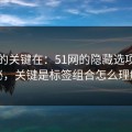 真正的关键在：51网的隐藏选项不神秘，关键是标签组合怎么理解