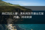 网红回应火爆：黑料网突然爆出花絮内幕，持续刷屏