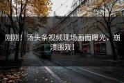 刚刚！汤头条视频现场画面曝光，崩溃围观！