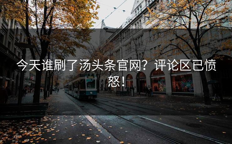 今天谁刷了汤头条官网？评论区已愤怒！