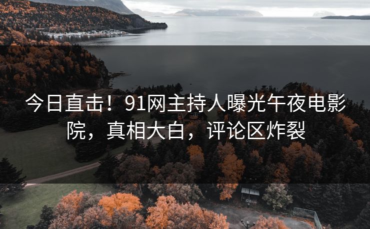 今日直击！91网主持人曝光午夜电影院，真相大白，评论区炸裂