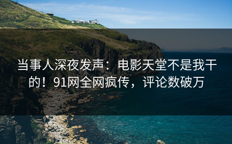 当事人深夜发声：电影天堂不是我干的！91网全网疯传，评论数破万