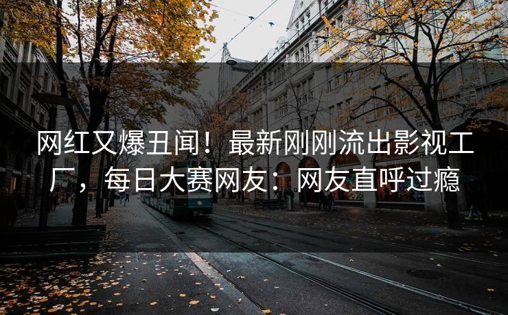 网红又爆丑闻！最新刚刚流出影视工厂，每日大赛网友：网友直呼过瘾